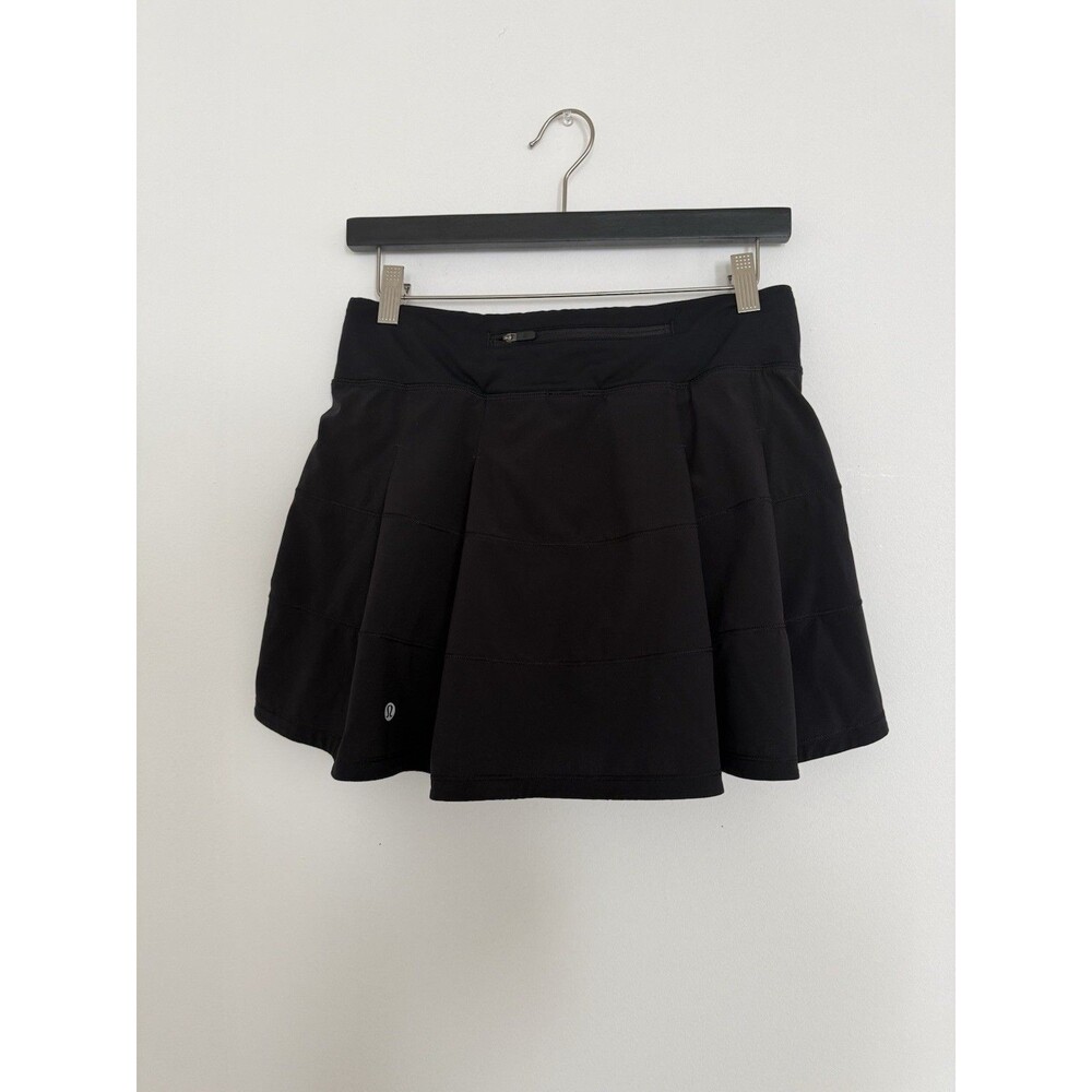 ✿ Lululemon Black Athletic Skirt Skort Tennis Running Pocket Size 6 ✿